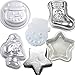 tyoungg Metal Aluminum Christmas Bath Bomb Mold Set Christmas Santa Clause Christmas Star Christmas Snowman Christmas Stocking Bath Bomb Molds (1)