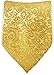 Paul Malone Necktie, Pocket Square and Cufflinks 100% Silk Gold,One Size
