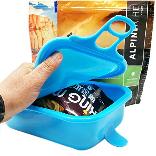 Yabul Flameless Camping Cooker Kit - No Fire No Stove Heat MRE Ready to Eat Meals and Warm Foods Fast, Collapsible in Backpack, Essential Gear for Outdoor Recreation, Survival, Emergency - Sky Blue