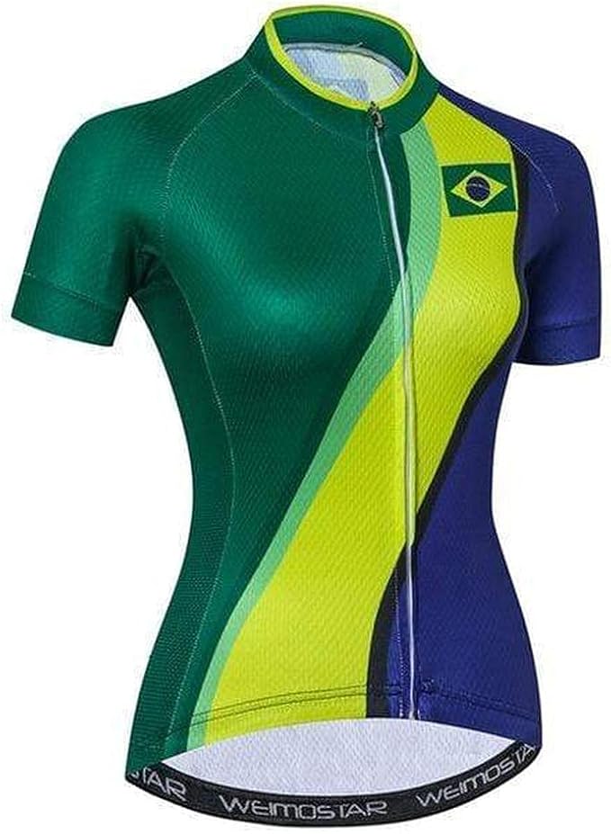 Team Brazil Green Women's Short Sleeve Cycling Jersey Amazon.co.uk