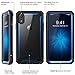 i-Blason Ares Case for iPhone XR 2018, Full-Body Rugged Clear Bumper Case with Built-in Screen Protector (Blue)