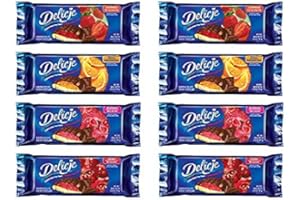 2 Pack Delicje Variety Pack European Biscuits Strawberry, Orange, Raspberry, Cherry Filling