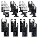 Wallfire 20PCS Oscillating Saw Blades, Metal/Wood Oscillating Multitool Set Quick Release Saw Blades