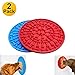 2pcs Dog Lick Pad, Dog Washing Distraction Device, Grooming Slow Mat Suctions to Wall for Pet Bathing, Grooming - Just Add Peanut Butter to Make Bath Time Easy