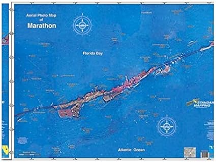 Amazon Com Standard Map Mf112 Laminated Marathon Island Fishing Map Sports Outdoors