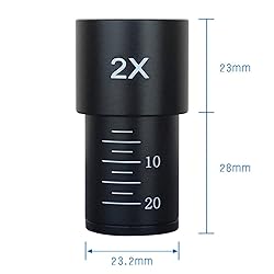 2X Microscope Eyepiece Lens with 23.2mm Interface