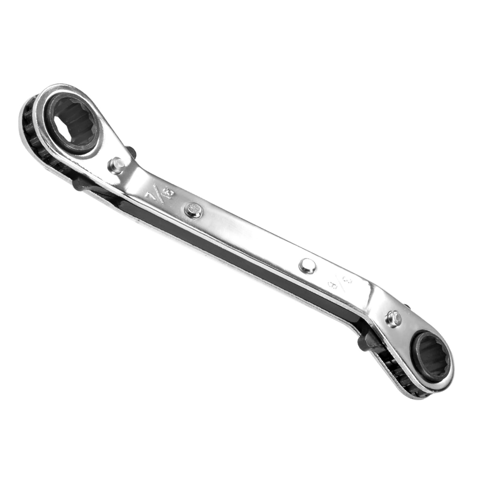 CoCud Double Offset Box End Reversible Ratcheting Wrench, SAE 3/8 by 7/16-Inch Box End Size, Cr-V Ratchet Spanner - (Applications: for Repairs)
