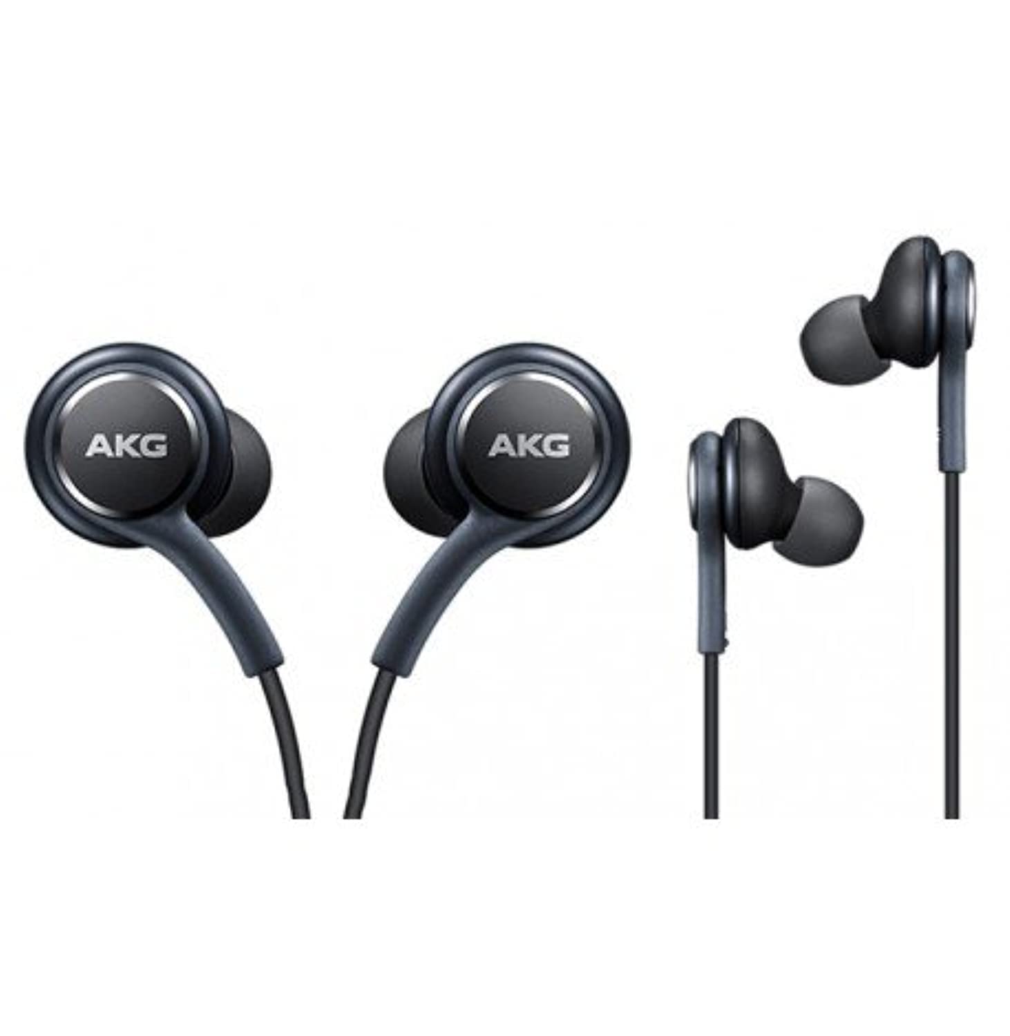 Official Samsung Galaxy S8 / S8+ Handsfree Headphones/Earphones - Tuned by AKG/Harman Kardon - Black (EO-IG955BSEGWW) - Bulk Packed, Frustration Free Packaging