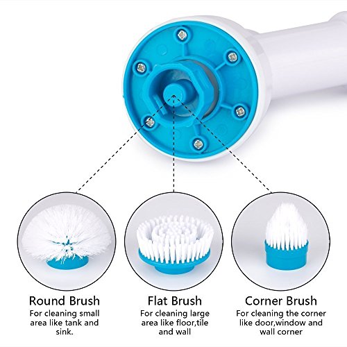 1 Scrubber+Rechargeable+Cordless+Bathroom+Waterproof