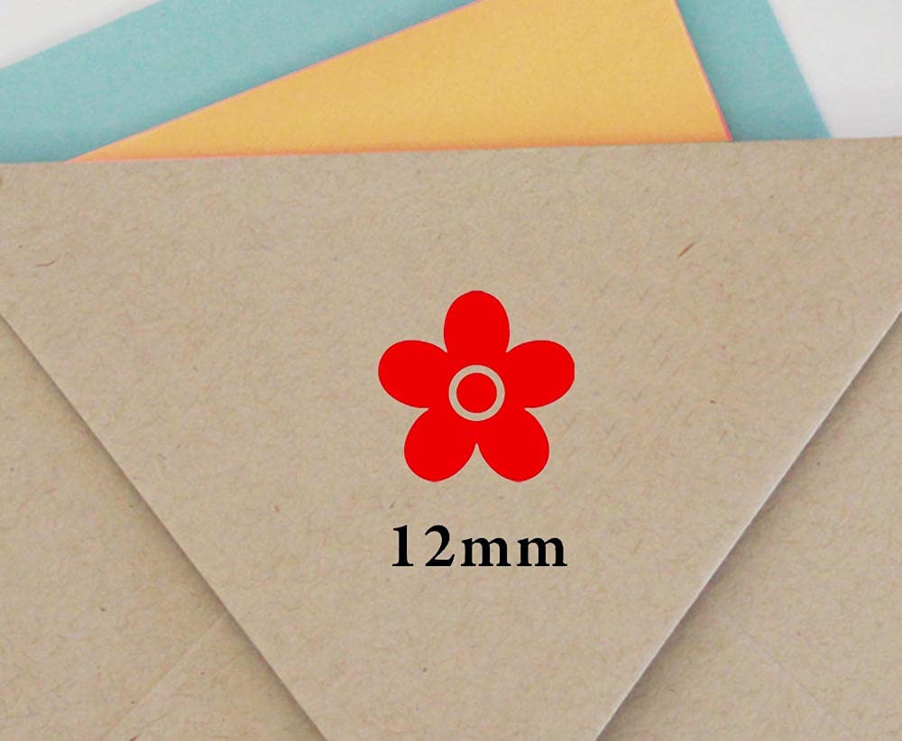 Printtoo Flower Self Inking Mini Rubber Stamp Colop Round Decorative Teachers Stamps 12mm