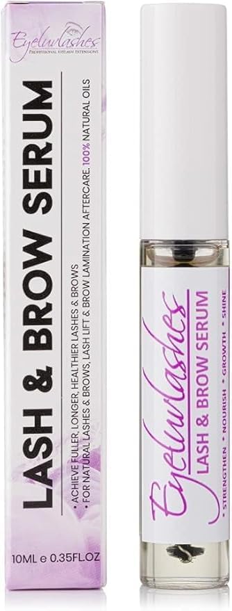 Lash Lift Serum 10ml - Nourishing Growth Strengthens Lashes Brows Aftercare Natural Oils (Castor Oil/Sweet Almond Oil/Vitamin E Oil) Vegan Eyelash Serum Eyeluvlashes