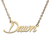 Dawn Name Tag Necklaces for Her His Friends Familys
