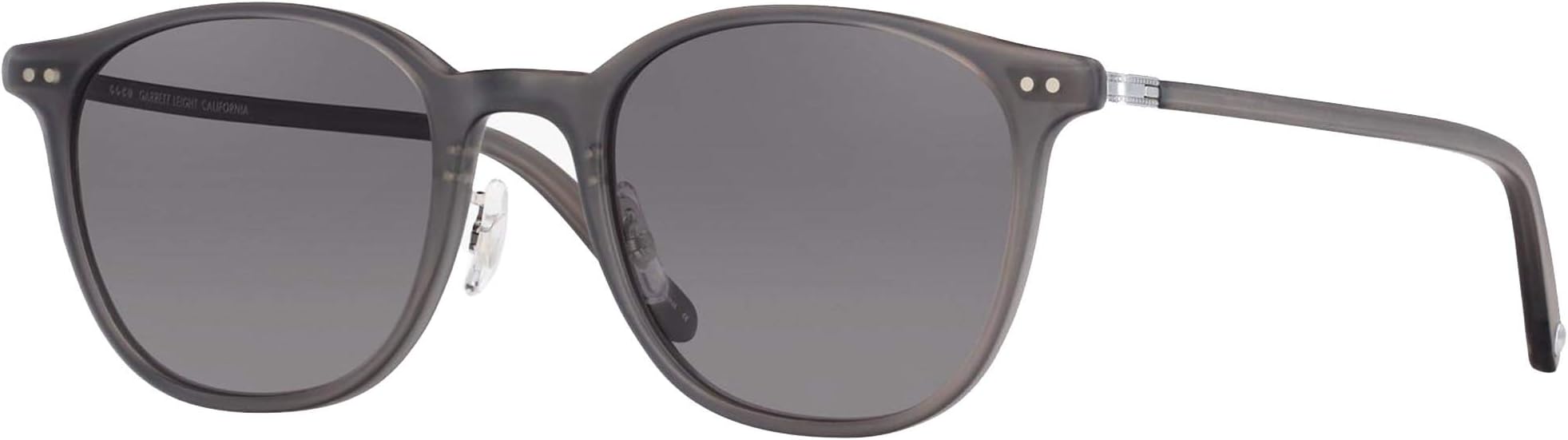 Garrett Leight BEACH SUN MATTE GREY CRYSTAL BRUSHED SILVER/BLACK 49/22/140 unisex Sunglasses