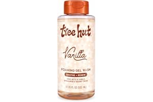 Tree Hut Vanilla Foaming Gel Wash, Moisturizing & Hydrating Body Wash with Shea Butter, Gently Cleanses for Soft, Fresh & Radiant Skin, 18 fl oz