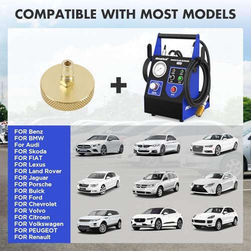 PLAYOCCAR Electric Brake Bleeding Device, 220 V Car Pulsating Automatic Brake Fluid Changer Machine with 1 Waste Oil Container and 1 Adapter Socket, Pressure 0.5-2.5 Bar