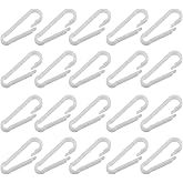 COHEALI 130pcs Mask Strap Hooks Adjustable Plastic Rope Buckles DIY Carabiner Hooks for Mask Lanyards and Keychains