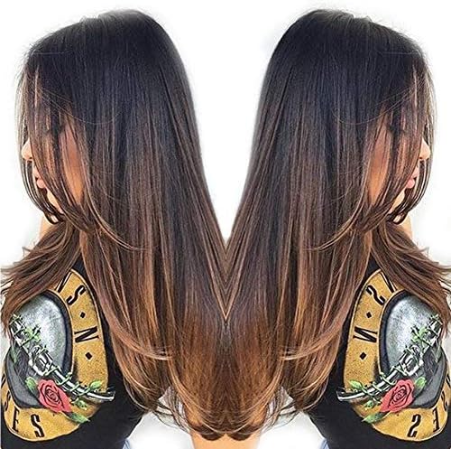 Silky Straight Ombre Human Hair Wigs For Black Women Lace Front Wig Brazilian Remy Hair 130% Density Glueless Lace Wig With Baby Hair 18inch