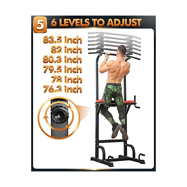 BangTong&Li Power Tower, Pull Up Bar Dip Station/Stand for Home Gym Strength Training Workout Equipment - Image 7
