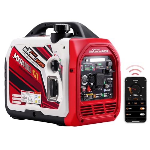maXpeedingrods 4000 Watt Dual Fuel Inverter Generator with Bluetooth® Control Start and...