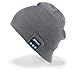 Momoday Bluetooth Music Soft Warm Beanie Hat Cap with Stereo Headphone Headset Speaker Wireless Mic Hands-Free for Men Women Speaker Winter Outdoor Sport Best Gift (Light Grey)