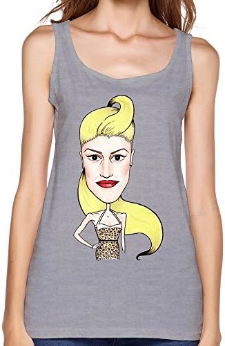 SALA Women's Funny Gwen Stefani Used To Love You Cartoon Tank Top Gray