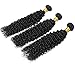 JINREN Brazilian Curly Virgin Hair Bundles 12 14 16inch Natural Black Virgin Brazilian Curly Hair Weave 100% Unprocessed Brazilian Virgin Human Hair Bundles