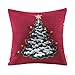 Ashler Christmas Pillow Covers 18 x 18 inches, Pack of 4 Winter Decorative Pillowcases Snowman Bow & Soldier Christmas Tree Series Cushion Covers
