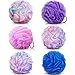 Loofah Bath Sponge 50g Set of 6 Pastel Colors by À La Paix - Soft Exfoliating Shower Lufa for Silky Skin - Long-Handled Mesh Body Poufs- Luffas for Men & Women - Soft Texture - Full Cleanse & Lather