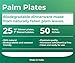 Party Pack of 150. The Palm Leaf Disposable Plate Advantage - Strong, Natural, Biodegradable. 25 Fabulous Place Settings: 25 x 10? Plates, 25 x 7? Plates, 50 x 6? Forks, 50 x 6? Knives.