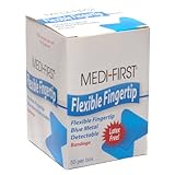 Medique Products 66050 Metal Detectable Bandages, Woven Fingertip, Blue, 50-Per Box
