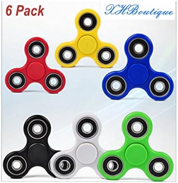 XHBoutique Brand New Fidget Spinner for Fidgeters with Hybrid Ceramic Bearing, 6 Pack