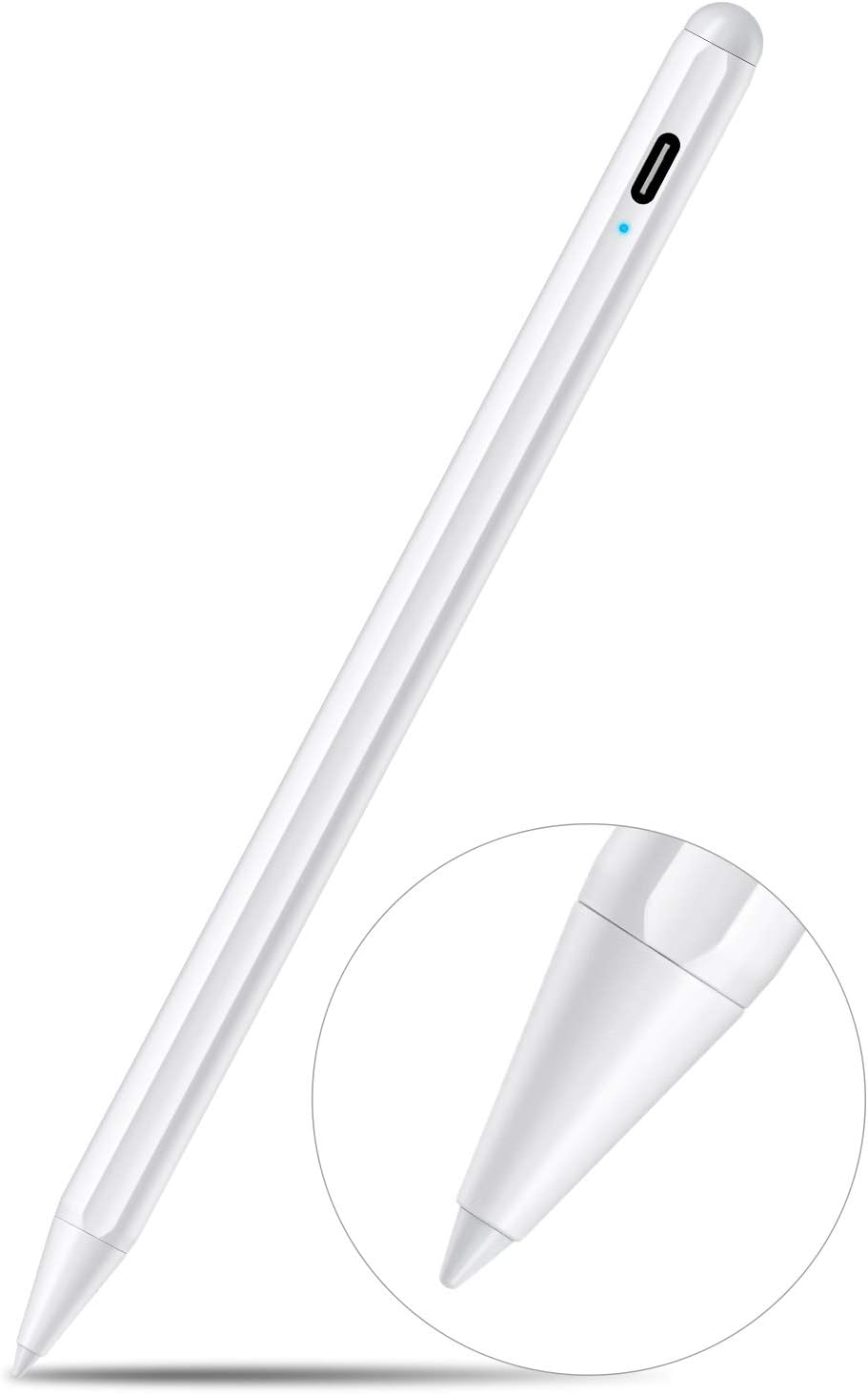 Stylus Pen 2nd Gen, Digital Pen for Apple iPad 6th&7th Gen,iPad Air 3rd, iPad Mini 5th,iPad Pro 3rd (11"&12.9"),with Palm-Rejection.Precise Drawing and Writing, for Apple Pencil 1 2 (White)