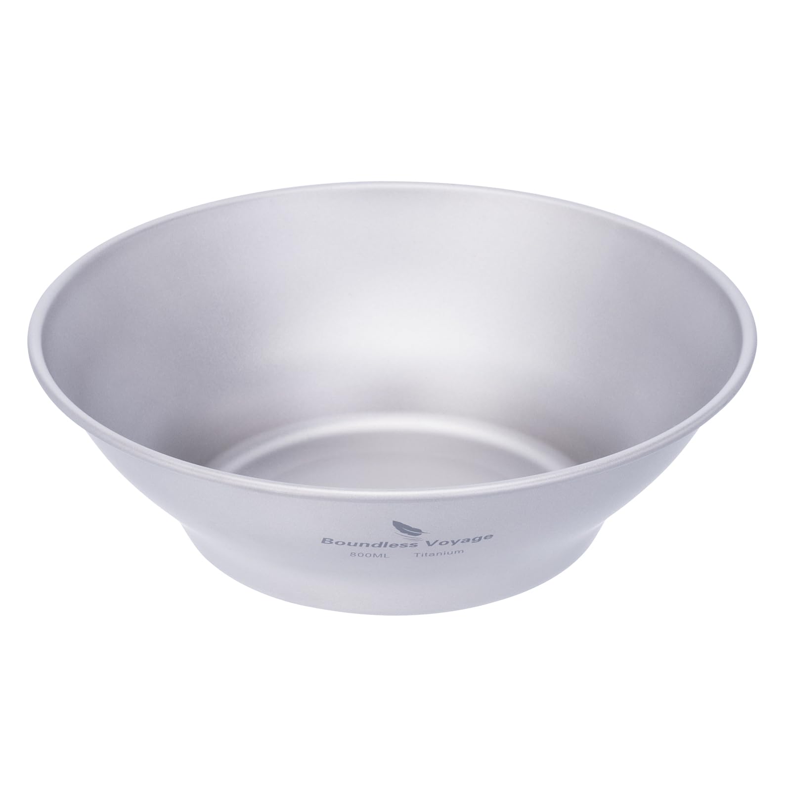 Boundless Voyage Titanium Dish Plate with Carry Mesh Bag Outdoor Titanium Dishware and Utensils Mess Kit Titanium Single-Walled Bowls for Camping Backpack Ti1107T