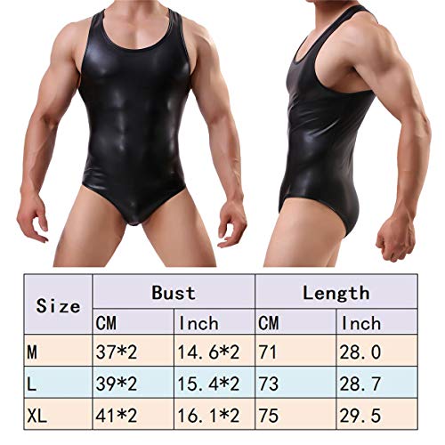 image for YUFEIDA Mens Suspenders Wrestling Singlet Leotard Thong Bodysuit Jumps