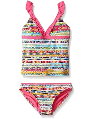 Fancy Jessica Simpson Jessica Simpson Girls' Two Piece Ruffle Sleeve Tankini