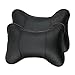 Leeko 2PCS Car Neck Pillow, Comfortable Soft Breathable Leather Car Head Neck Rest Cushion Relax Neck Support Headrest Pillows for Car Seat Travel and Home, Black