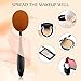 KEDSUM 10 pcs Oval Toothbrush Makeup Brushes Set Foundation Powder Concealer BB cream Blush Contour Eyeliner Blending Brush, Professional Cosmetic Tool Set with Travel Bag