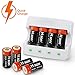 Rechargeable RCR123A Arlo Batteries(8pcs) and Charger, Hixon 700mAh RCR123A Protected Li-ion Battery and Quick Charger for Arlo HD Security Cameras, UN CE Certified