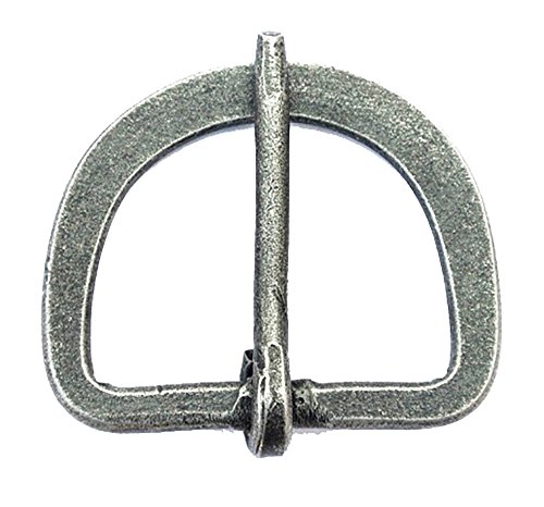 Antiqued Steel D-Ring Buckle - Medium