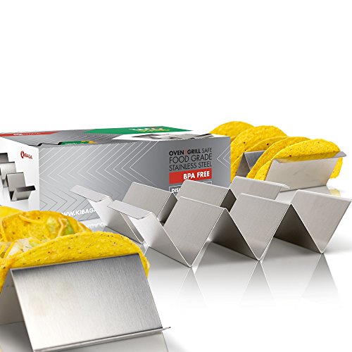 Taco Holder Set of 4 - Stainless Steel Taco Stand - Dishwasher & Oven Save - Easy To Fill Taco Rack And Perfect To Keep Your Delicious Tacos - Thumbnail 5