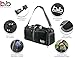BB Bags&Backpacks - Medium Gym Duffle Bag with Pockets - Packable Duffel for Men and Women (Black)
