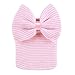 Evelin LEE Newborn Baby Infant Girl Nursery Beanie Hospital Hat with Bow (Pink)