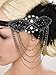 Vijiv Black Inspired 1920s Flapper Headband Accessories Gatsby Style 20s Headpiece