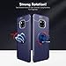 Newseego Compatible with Huawei Mate 20 Pro Case,360 Degree Adjustable Ring Stand, Frosting Thin Soft Shockproof Protective and Ring Holder Metal Kickstand Fit Car Mount Cover-Blue+Blue