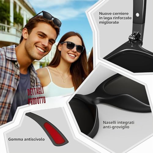 GQUEEN MO90 TR90 Classic Polarized Sunglasses for Men Women Lightweight 100% UV400 Protection for Driving Fishing