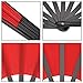 Maitys 2 Pcs Large Folding Fan Handheld Nylon Cloth Foldable Hand Fan Chinese Kung Fu Fan Festival Decoration for Party Favors(Red, Simple Pattern)