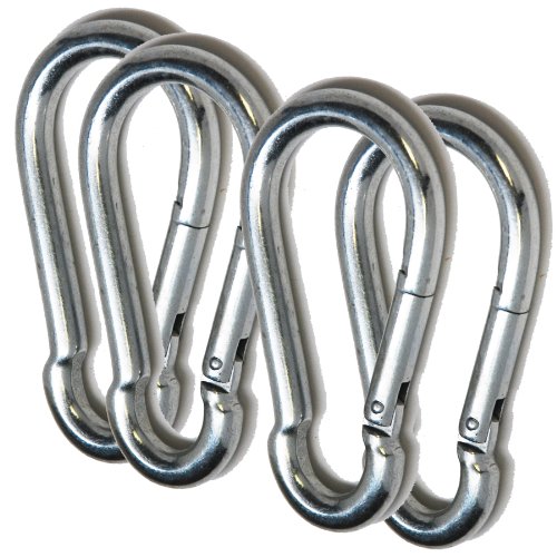 Swing Set Quick Link Spring Clip, Snap Hook, Swing Set Hardware Porch Parachute Clip Play Set Jungle Gym Ny-glide Connector Playground in Backyard (2-Pair)