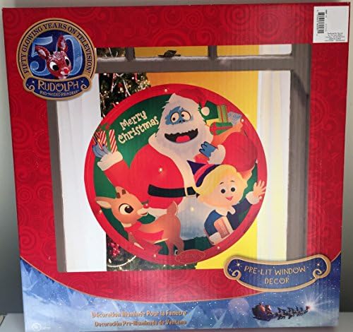 Rudolph The Red-Nosed Reindeer with Bumble & Hermey Pre-Lit Window Decor