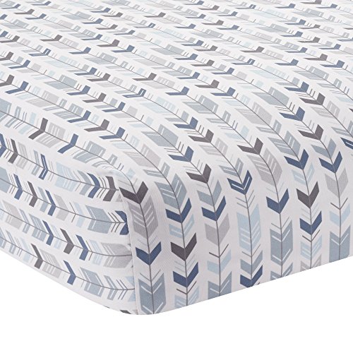 image for Lambs & Ivy Signature Montana 6-Piece Baby Crib Bedding Set - Blue,Gre