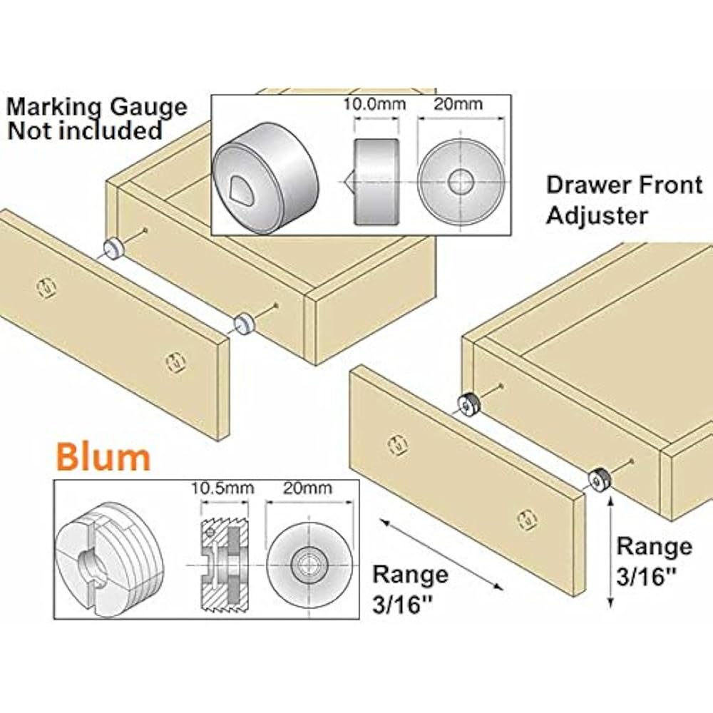 295 1000 Standard 3 16 Quot Drawer Front Adjuster Propacks Ebay